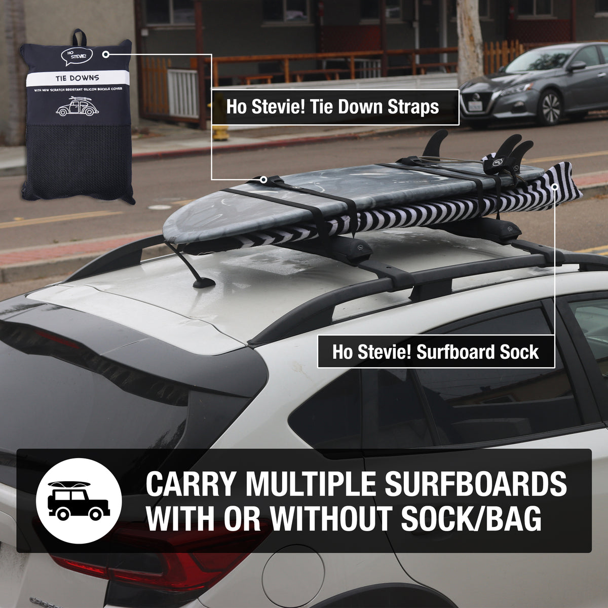 Multiple Surfboard Carrier Pads