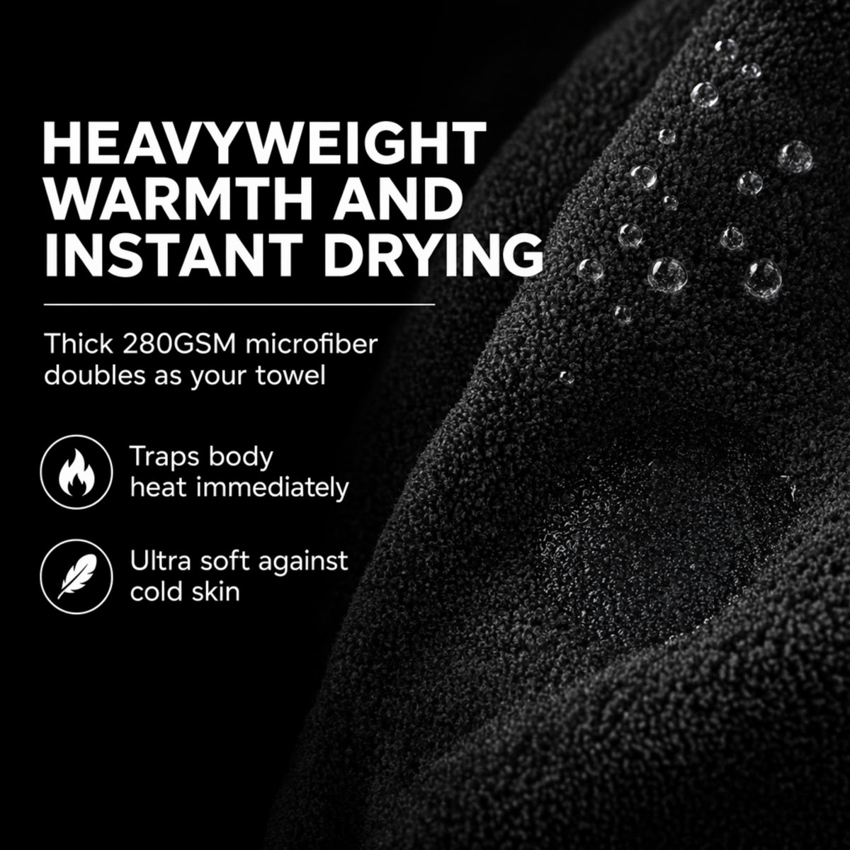 Quick-Dry Microfiber Towel Poncho