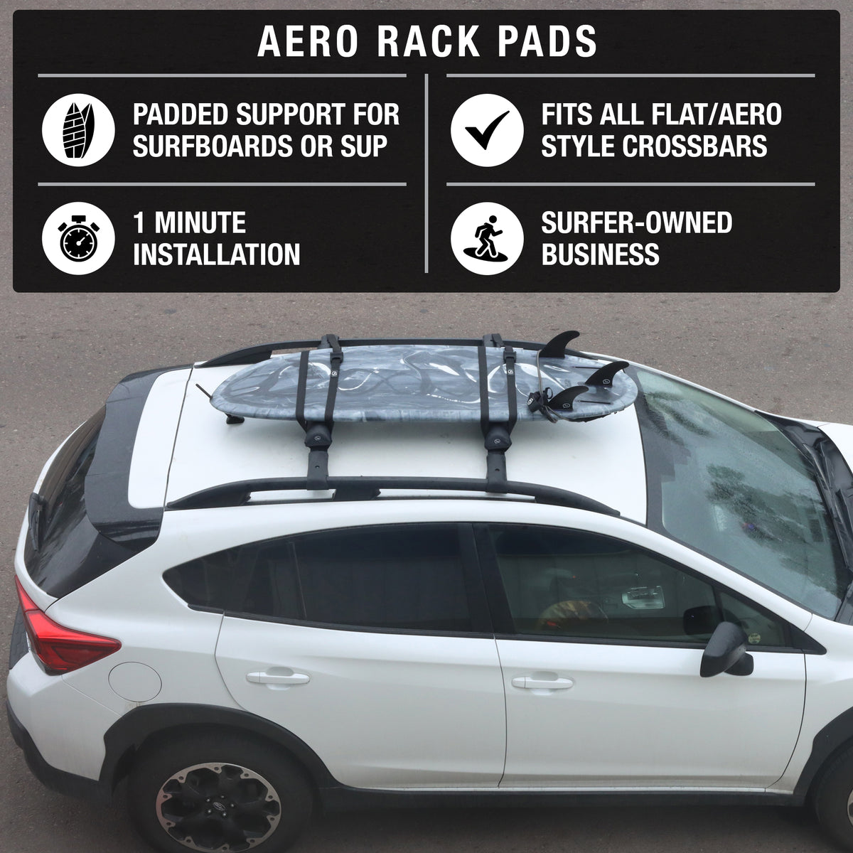 Padded Rack Pads for Surfboards